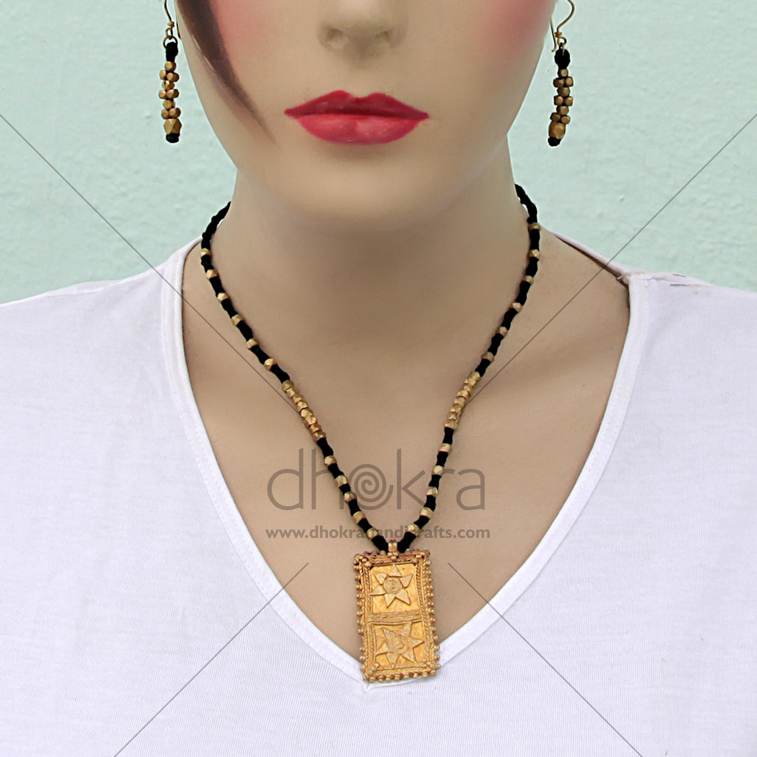 Dhokra Sutra Avanti Set  | dhokra necklace online | Dhokra